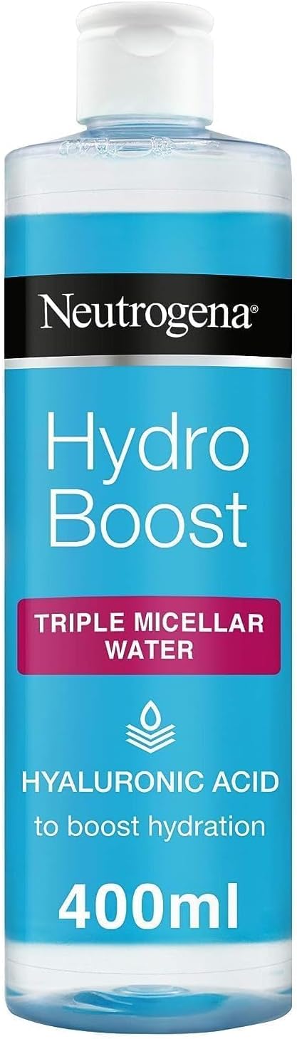 Neutrogena Triple Micellar Water, Hydro Boost Face Cleanser, 400 ml