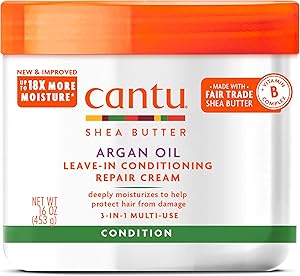 Cantu Argan Oil Leave in Conditioning Repair Cream, 16 Ounce