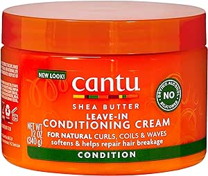 Cantu Shea Butter For Natural Hair Leave In Conditioning Repair Cream, 12 Ounce